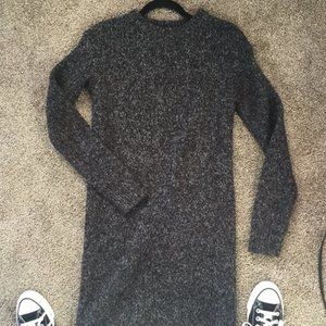 Knit Dress, Gray Dress, Winter Dress, Long Dress